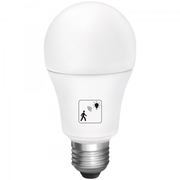 Bomb.led estandar sens.presen.e27 10w.c