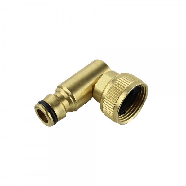 Conector roscado hembra de latón forma de codo ¾ pulg, blister