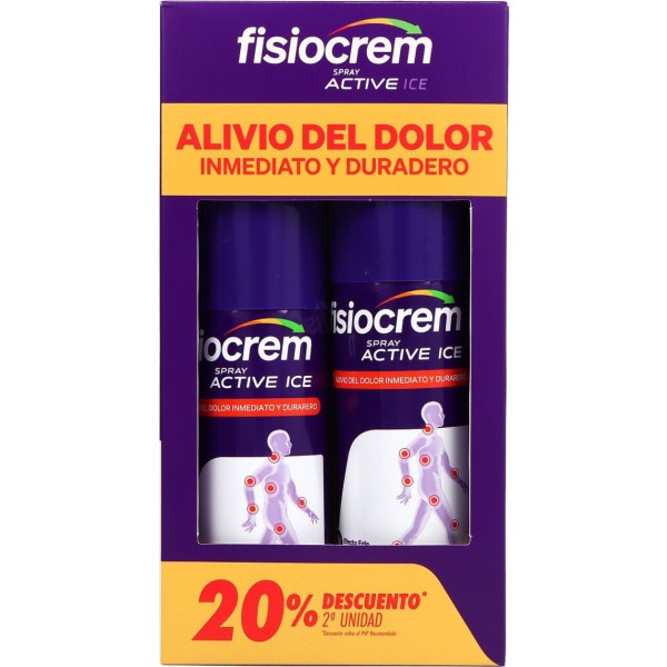 Fisiocrem Spray Active Ice Efecto Frío Duplo 2 X 150 ml